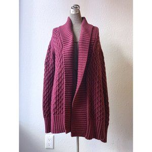 Heavy-Knit Sweater - Burgundy